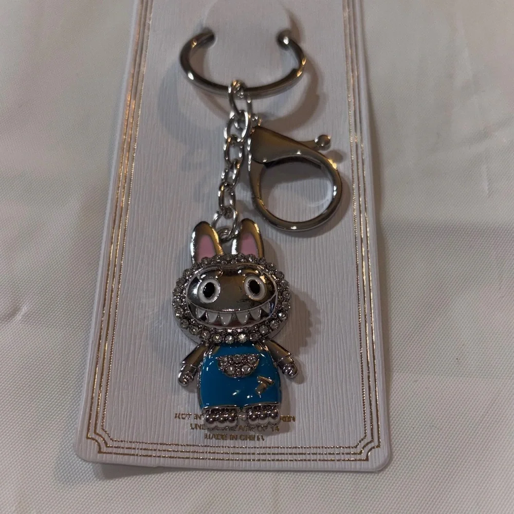 Labubu Silver and Blue Keychain/Bag Charm